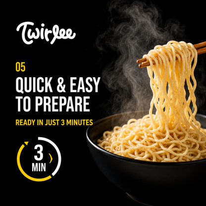 Twirlee QQ Noodles 16x90g (Fresh Noodles Made in Singapore No MSG No Preservatives)