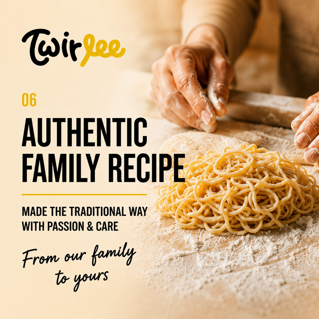 Twirlee QQ Noodles 16x90g (Fresh Noodles Made in Singapore No MSG No Preservatives)