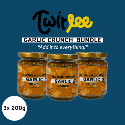 Twirlee Premium Crispy Garlic Crunch 200g Bundle of 3